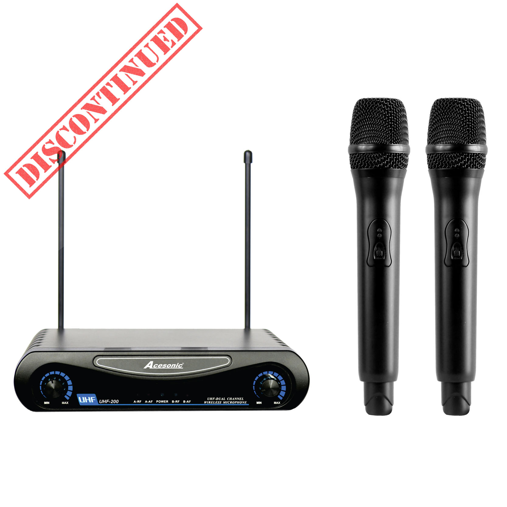 UHF 200 Dual Wireless Microphone System Acesonic